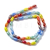 Electroplate & Gradient Color Glass Beads Strands LAMP-M023-04B-3