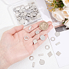 120Pcs 5 Styles 201 Stainless Steel Pendants STAS-BBC0010-50-3