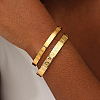 2Pcs 2 Style Stainless Steel Hinged Bangles for Women QR1999-1-3