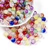 Baking Painted Transparent Crackle Glass Beads DGLA-Q018-8mm-M01-1