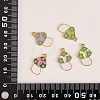 20Pcs 5 Colors Rack Plating Alloy Enamel Pendants ENAM-SZ0002-95-8