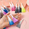 27Pcs 9 Colors Polyester Tassel Big Pendants FIND-SW0001-14-15