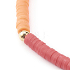 Handmade Polymer Clay Heishi Beaded Stretch Bracelets Set BJEW-JB06056-6