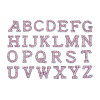 26Pcs Letter A~Z Glass Rhinestone with Plastic Cloth Patches PATC-T002-01-1