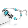 Natural Turquoise Bead Bracelets PW-WGFCF02-01-2