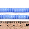 Opaque Solid Color Glass Beads Strands GLAA-N026-3x6mm-08-4