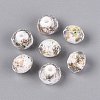 Handmade Foil Glass Beads FOIL-Q001-02J-1