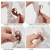 2 Pairs 2 Colors Leather Undamaged Bag D Ring Connector FIND-CA0007-93-4