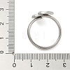 304 Stainless Steel Cuff Rings Components STAS-K279-02A-P-3