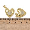 Brass Micro Pave Cubic Zirconia Pendants KK-I358-068G-01-3