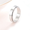 Rotating 201 Stainless Steel Finger Rings for Men Women PW-WGF9BE0-06-1