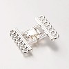 7 Strands Alloy and Brass Fold Over Clasps X-PALLOY-N0112-03P-2