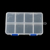 (Defective Closeout Sale: Yellowing) 8-Gird Plasitc Organizer Storage Boxes CON-XCP0002-71-3