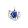 925 Sterling Silver Micro Pave Cubic Zirconia Pendants STER-Q002-02F-1