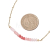 Dyed Natural Malaysia Jade Faceted Rondelle Beaded 304 Stainless Steel Satellite Chain Necklaces for Women NJEW-JN05783-4