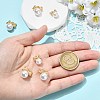 6Pcs 3 Styles Brass Plastic Pearl Pendants KK-CJ0005-53-4