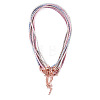 7Pcs 7 Colors 2.5MM Round Nylon Cotton Cord Necklace Making NJEW-TA0001-25RG-2