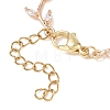 Brass Micro Pave Clear Cubic Zirconia Branch Link Bracelet Making AJEW-PH01759-3