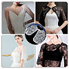 Detachable Polyester Bridal Lace Shawls AJEW-WH0248-14B-7