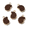 Dyed Synthetic Lava Rock Pendants G-P614-05G-04-1