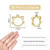 20Pcs 2 Colors 304 Stainless Steel Charms STAS-DC0013-73-2