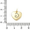 Brass Micro Pave Clear Cubic Zirconia Pendants KK-D229-01G-07-3