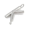 304 Stainless Steel Letter Connector Charms STAS-M108-01P-11-2