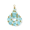 Imitation Austrian Crystal Beads with Eco-Friendly Copper Wire and Brass Beads Pendants PALLOY-JF03285-03-1