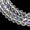 Transparent Electroplate Glass Beads Strands EGLA-A039-T3mm-L13-3