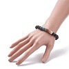 Natural Lava Rock Beaded Stretch Bracelet BJEW-TA00094-3
