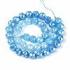 Anti-Tarnish Electroplate Glass Beads Strands GLAA-N064-10mm-03-2