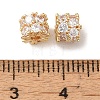 Rack Plating Brass Pave Clear Cubic Zirconia Beads KK-M285-30A-G-3