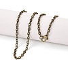 Iron Cable Chains Necklace Making MAK-R013-76cm-AB-1