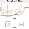 28Pcs Bowknot Shape Brass Earring Hook DIY-SP0001-06G-2
