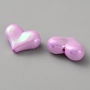 Electroplate Opaque Acrylic Beads MACR-WH0010-38F-2