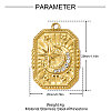 304 Stainless Steel Rhinestone Pendants STAS-OY009-49G-2
