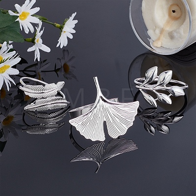 Gorgecraft 10 Pcs 5 Styles Alloy Napkin Rings AJEW-GF0002-72P-1