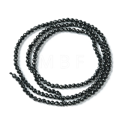Natural Black Tourmaline Beads Strands G-F748-Y01-01-1