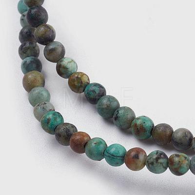 Natural African Turquoise(Jasper) Bead Strands G-A130-2mm-L03-1