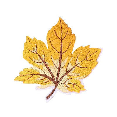 Autumn Maple Leaf Computerized Embroidery Cloth Iron on/Sew on Patches WG62709-01-1