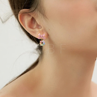 32Pcs Alloy Stud Earring Findings FIND-BBC0005-28B-1