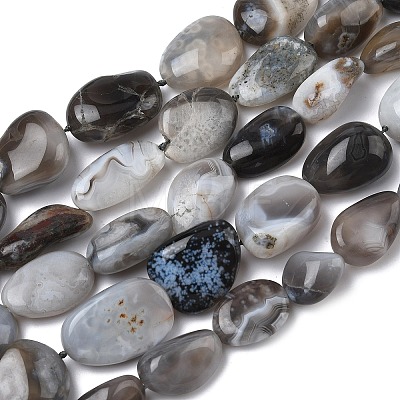Natural Botswana Agate Beads Strands G-L650-D03-04-1
