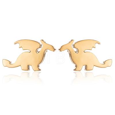 Cute Mini Flying Dragon Animal Earrings for Girls - Stainless Steel. ST7731318-1