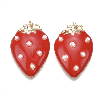 Brass Enamel Pendants KK-T038-440G-1