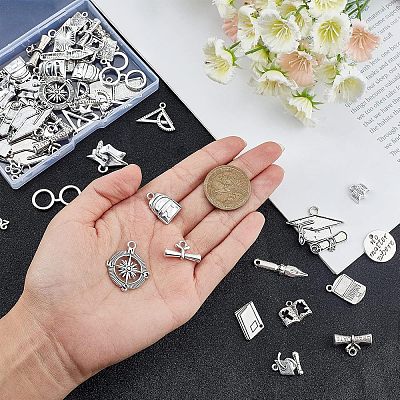 CHGCRAFT 72Pcs 18 Styles Alloy Pendants HJEW-CA0001-03-1