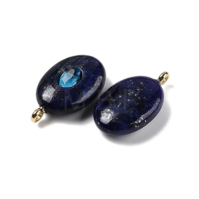 Dyed Natural Lapis Lazuli & Cubic Zirconia Pendants G-Z076-01G-08-1