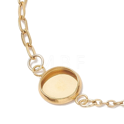 304 Stainless Steel Paperclip Chain Satellite Chain Bracelet Making BJEW-JB13070-01-1
