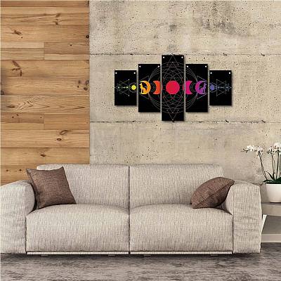 Painting Hanging Wall Decorations HJEW-WH0180-008-1