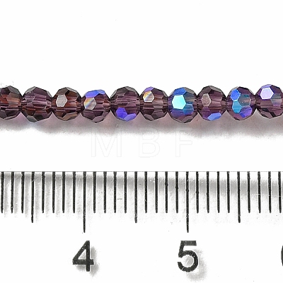 Electroplate Transparent Glass Beads Strands EGLA-A035-T3mm-L15-1
