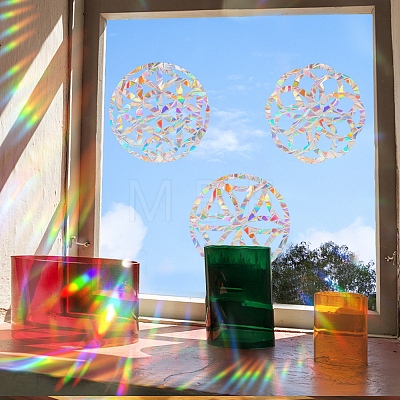 Mandala Rainbow Prism Electrostatic Window Stickers PW-WGC42DD-01-1